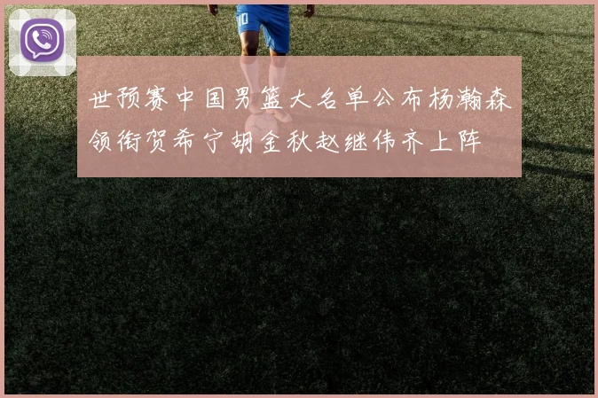 世预赛中国男篮大名单公布杨瀚森领衔贺希宁胡金秋赵继伟齐上阵
